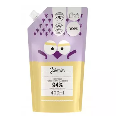 YOPE -  Naturalne mydło do rąk dla dzieci - Jaśmin - refill, 400 ml 